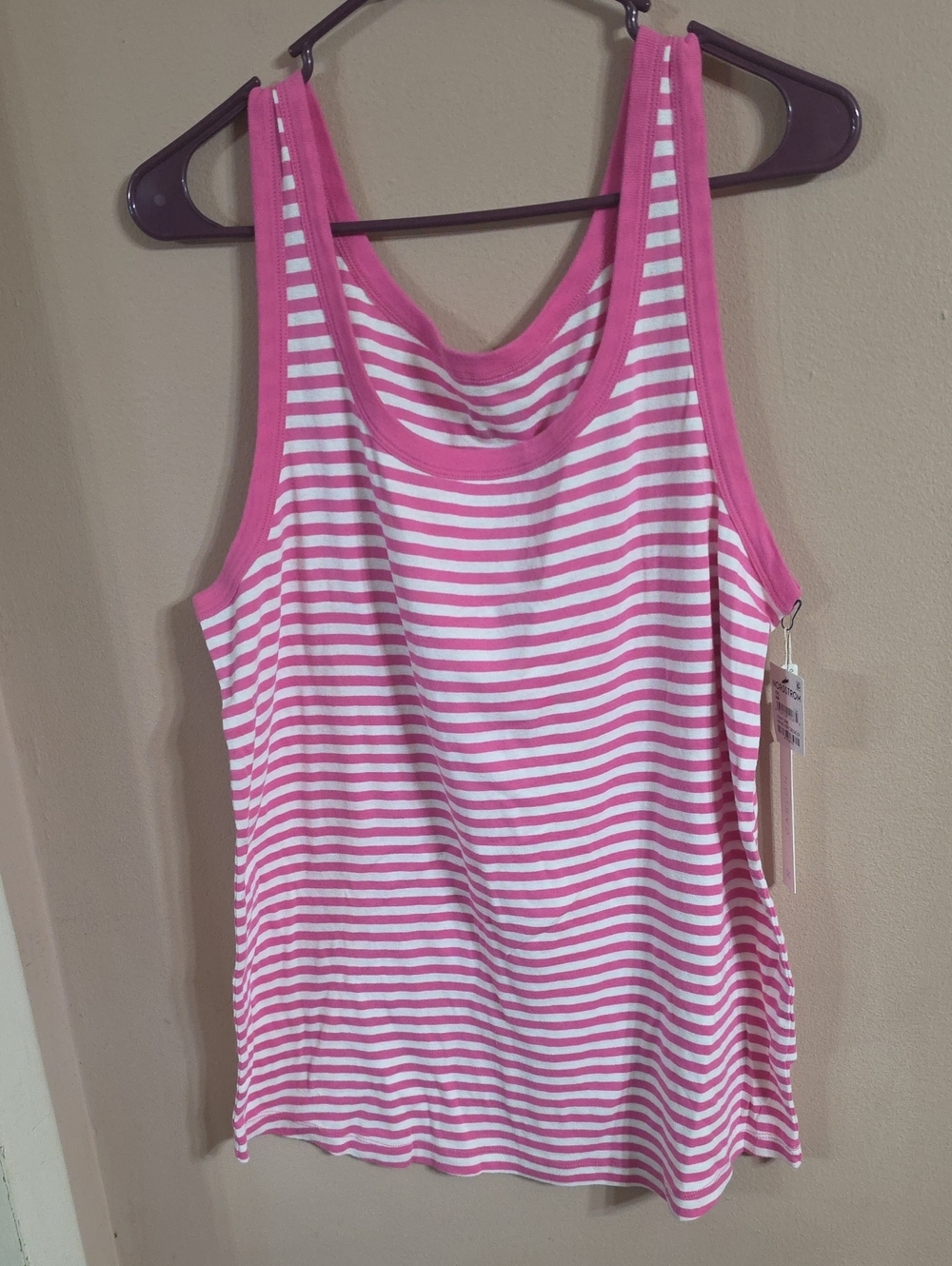 Caslon Pink and White Striped Tank